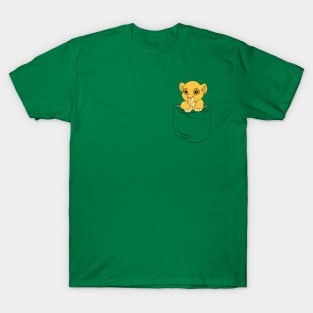 A lion in a pocket T-Shirt